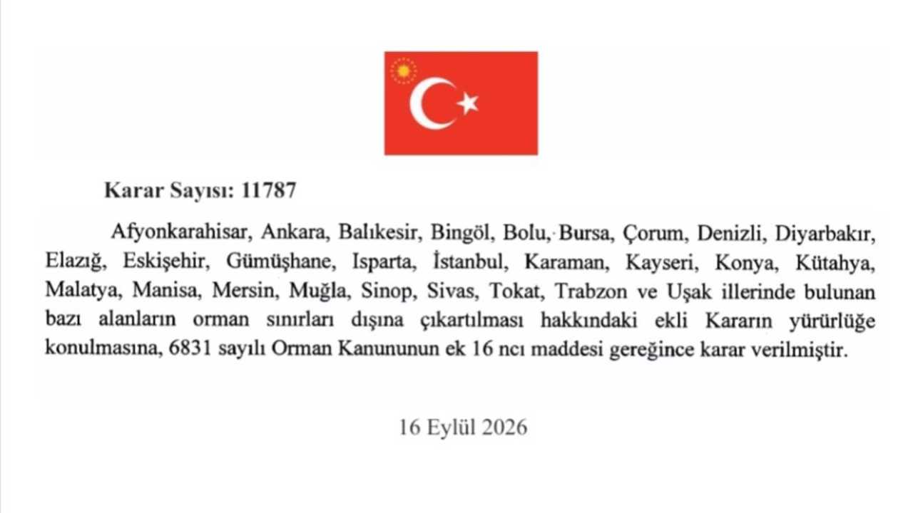 Resmî Gazete’de Yayımlandı: Balıkesir Dahil 27 İlde Orman Sınırları Değişti