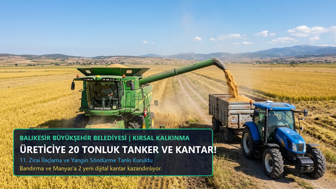 Balıkesir Büyükşehir'den Çiftçiye Çifte Destek: 11. Yangın ve İlaçlama Tankeri Hizmete Girdi, 2 Yeni Kantar Geliyor!