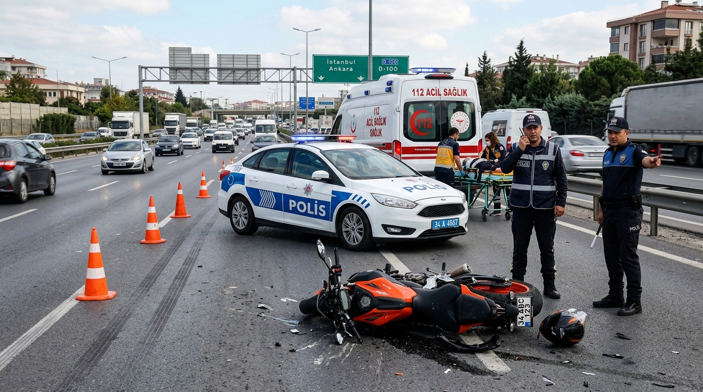 Bandırma-Gönen Karayolunda Feci Kaza: Dönüş Yapan Otomobile Çarpan Motosikletli Havaya Savruldu!