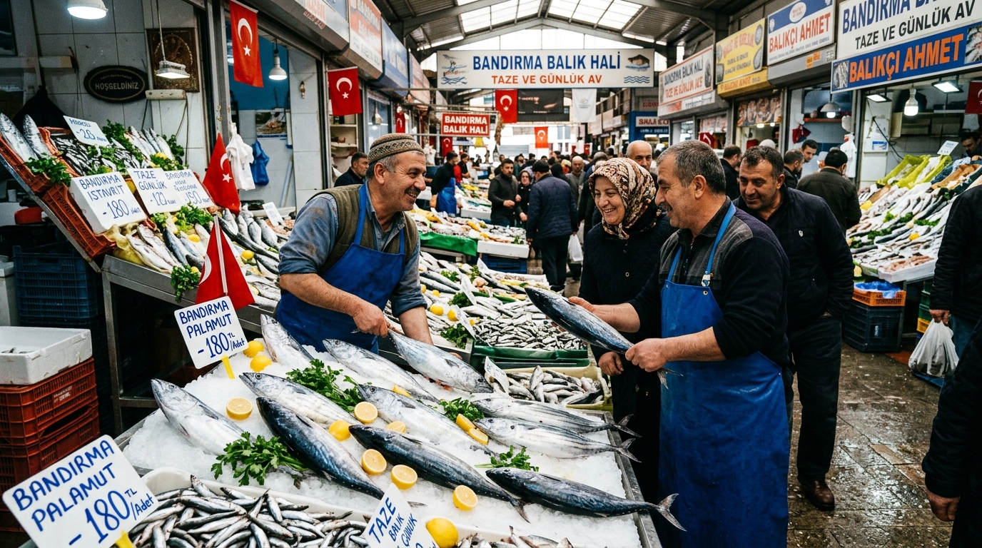 Bandırma Balık Hali’nde Tarihi Palamut Bolluğu: 1 Kiloluk Dev Palamut 100 Liradan Satılıyor!