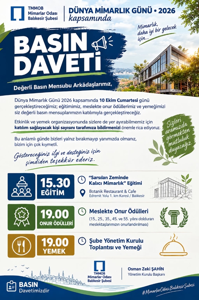 media_1791719094036_29c8deb7 Balıkesir'de 55 Yıllık Mimarlık Emeğine Büyük Vefa: Dünya Mimarlık Günü Coşkuyla Kutlandı