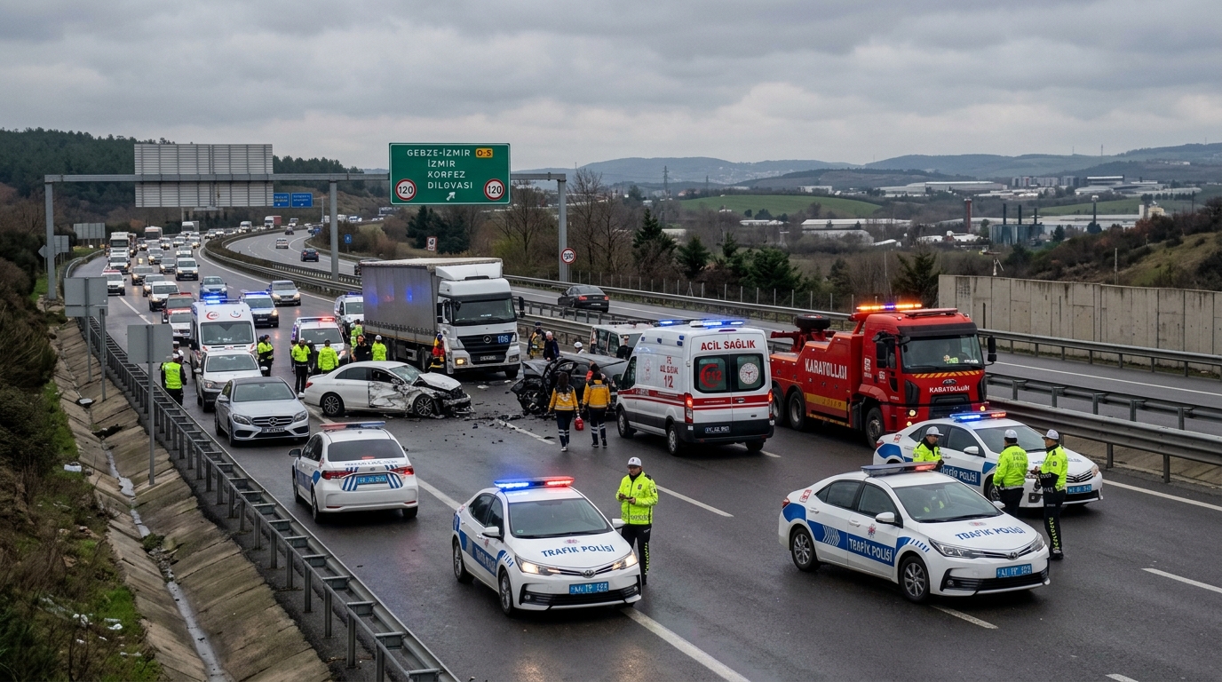 Gebze-İzmir Otoyolunda Feci Kaza: Tur Otobüsü ile Çekici Çarpıştı, 11 Ölü, 27 Yaralı!